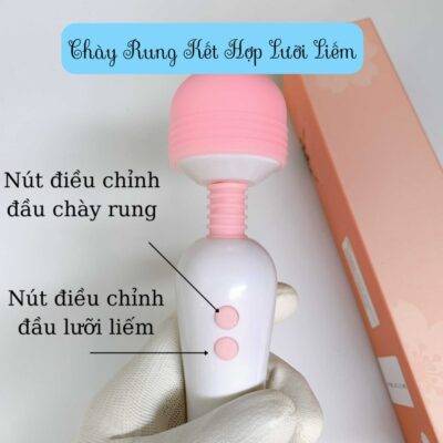 chày rung 2 đầu kết hợp lưỡi liếm dùng sạc kích thích