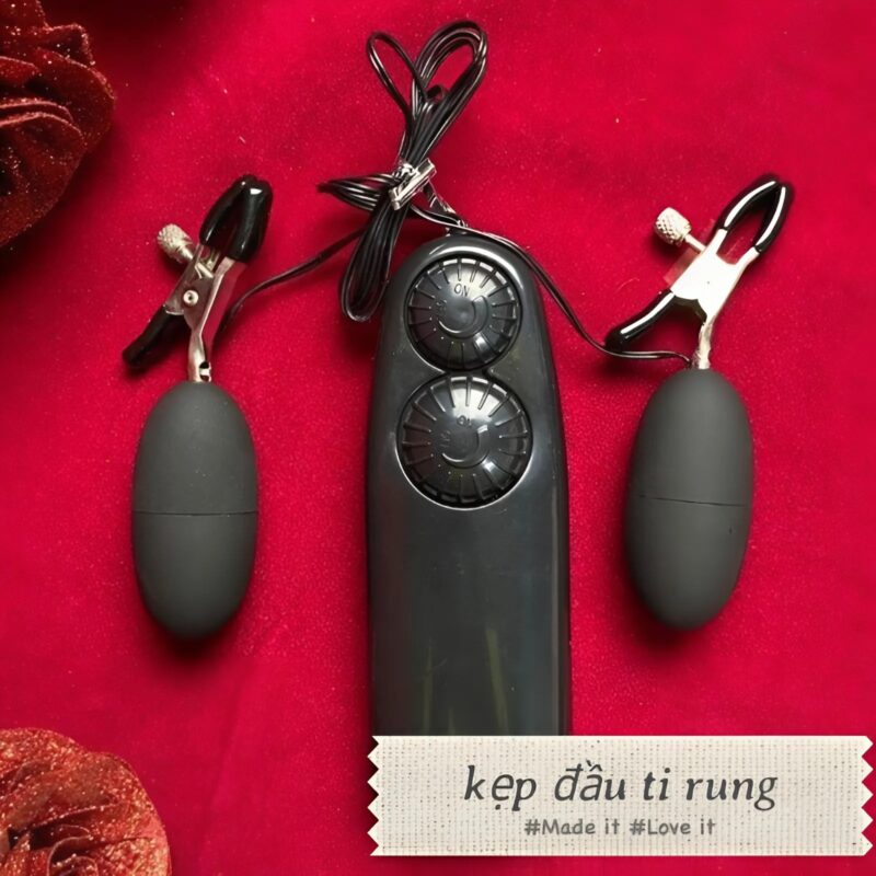 Kẹp Núm Vú Có Rung Mạnh Mẽ Kích Thích Đầu Ti Tê Cực Độ
