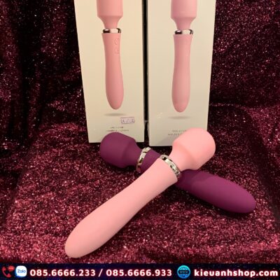 chày rung hai đầu silicone mềm mịn