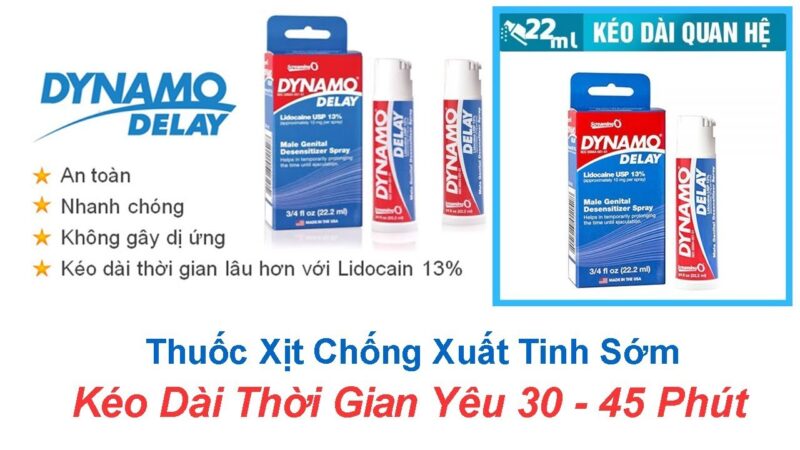 Xịt Chống Xuất Tinh Sớm Dynamo Delay Chính Hãng Hoa Kỳ