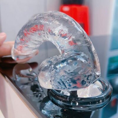 dương vật giả silicone trong suốt