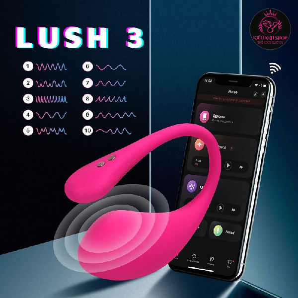 Trứng rung điều khiển từ xa qua app điện thoại cao cấp Lovense Lush 3