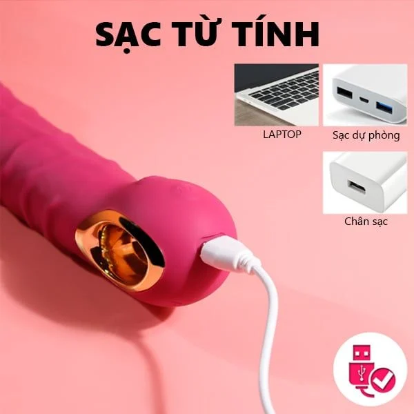 dương vật giả silicon cầm tay có rung