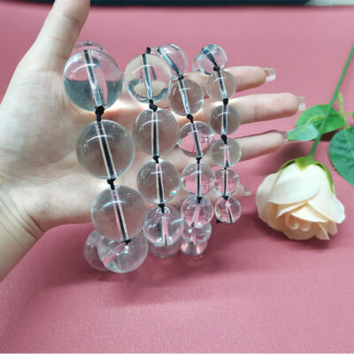 Chuỗi Hạt Pha Lê Thủy Tinh Trong Suốt Kích Thích Hậu Môn
