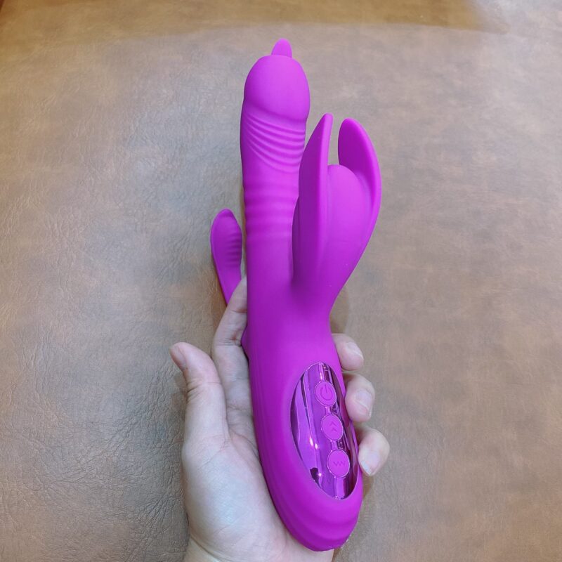 Sextoy 3 Đầu Thụt Ngoáy Liếm - Kích Thích 3 Điểm Nhạy Cảm