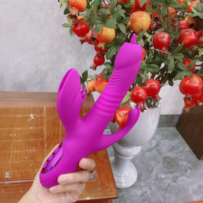 dương vật giả 3 đầu rung thụt ngoáy