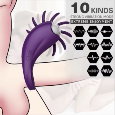 vòng rung đeo dương vật có lưỡi liếm