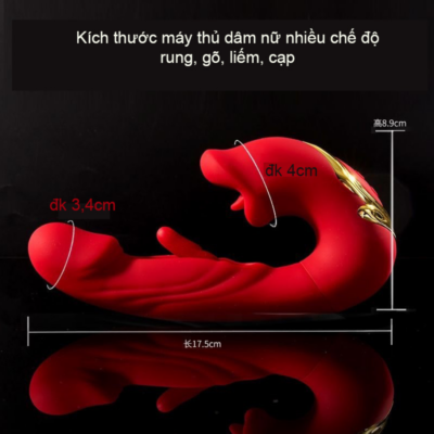 dương vật giả 4 trong 1 rung liếm bú mút