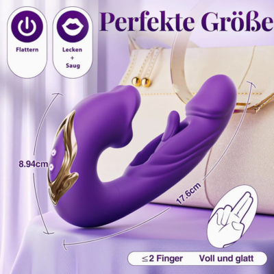 dương vật giả 4 trong 1 rung liếm bú mút