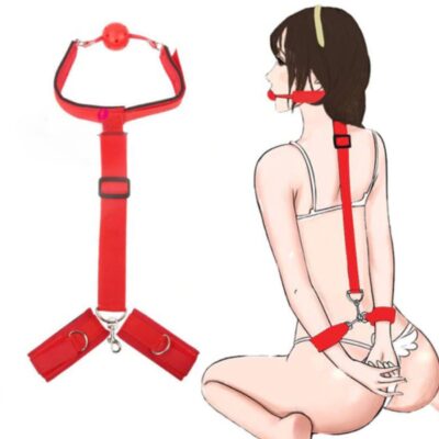 bộ bạo dâm khóa hàm kèm vòng tay bdsm