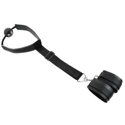 bộ bạo dâm khóa hàm kèm vòng tay bdsm