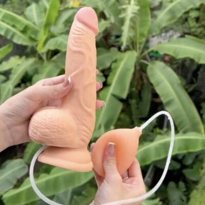 Dương Vật Giả Bắn Tinh Trùng Kích Thích Cực Mạnh - Có Đế Gắn Tường